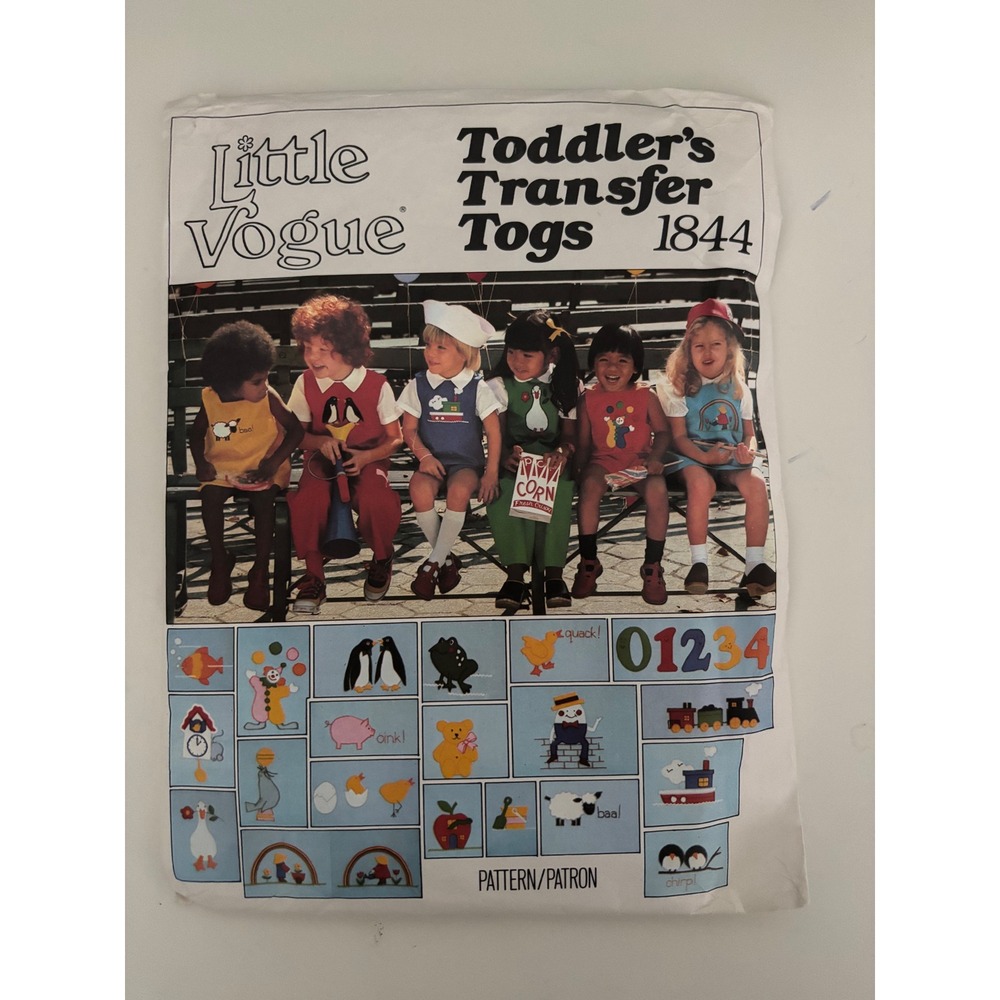 Little Vogue 1844 Vintage Toddler Transfer Tags